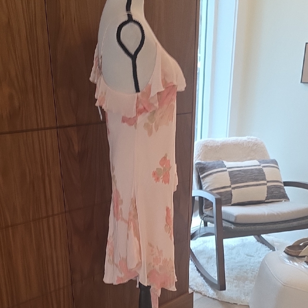 Free People Asymmetrical Floral Dress - Cream and Pink Size XS NWT - Picture 8 of 8